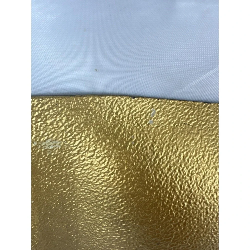 Ernest Sohn? Gold Glass Divided Tray Bamboo Design 4 Section ~15